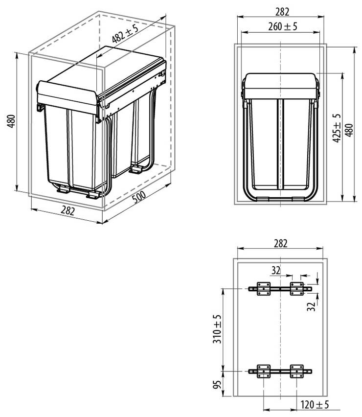 Система утилизации (сегрегатор) (PB-45-0010X3-60A)